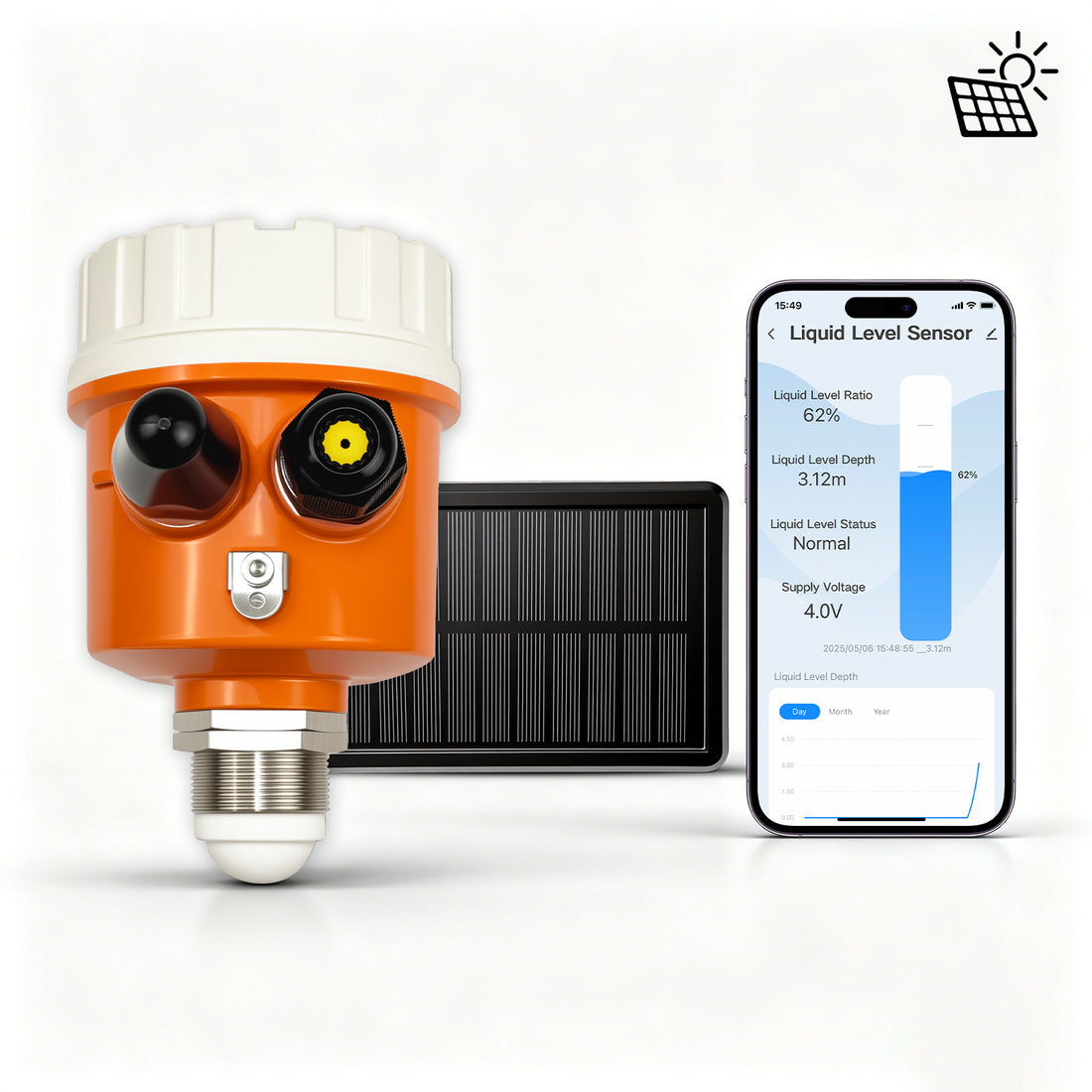 MoraySmart ME203WSP solar radar water tank level sensor outdoor lifestyle product cover