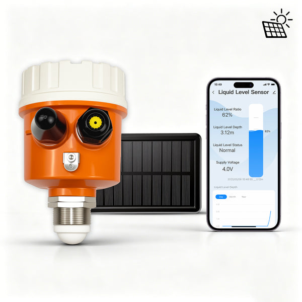 ME203WSP Tuya Smartlife Solar High Accuracy Ultrasonic Liquid Level Sensor Device Anti-interference Fuel tank Level Sensor