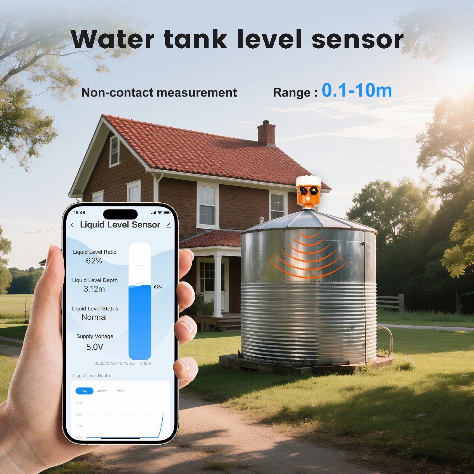 MoraySmart MorayElec MoraySensor 10M 80GHz Radar Water Tank Level Sensor ME203WSP by Moray - product image 4