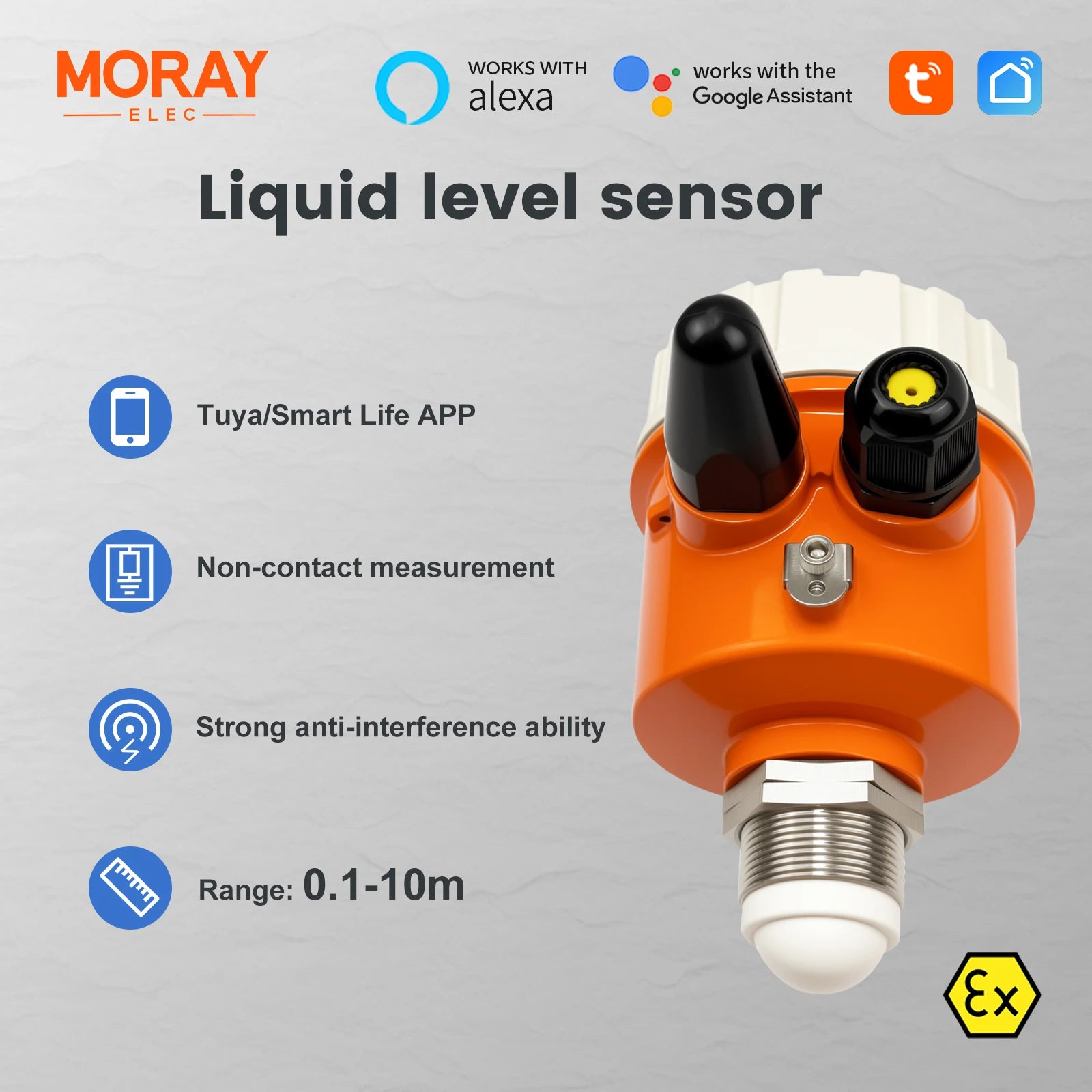 MoraySmart MorayElec MoraySensor 10M 80GHz Radar Water Tank Level Sensor ME203WSP by Moray - product image 5