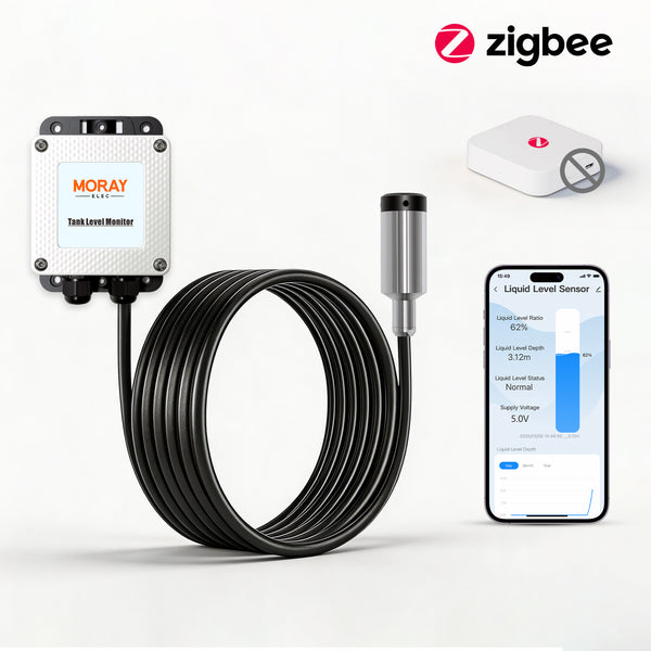Moray ME202WZ 10M Zigbee Tuya Mobile App Smart Home Wireless Submersible Liquid Level Sensor Water Level Sensor