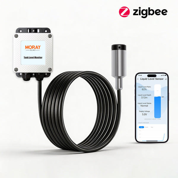 Moray ME202WZ 10M Zigbee Tuya Mobile App Smart Home Wireless Submersible Liquid Level Sensor Water Level Sensor