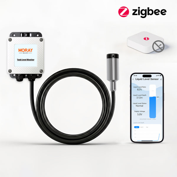 Moray ME202WZ 5M Tuya Smartlife APP Zigbee Wifi Wireless Digital Smart Home Submersible Water Tank Level Sensor