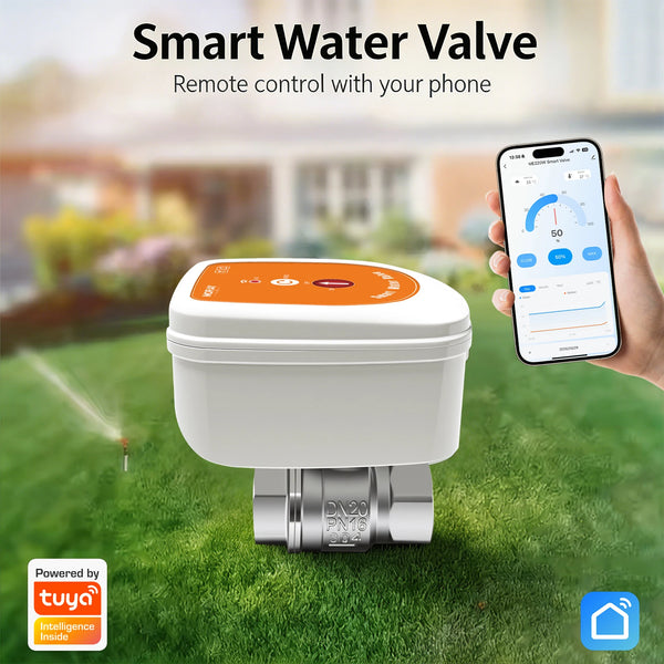 Moray ME220W Tuya Voice-Controlled Water Valve WiFi Water Meter 0~100% Opening Display Automated Smart Home Control