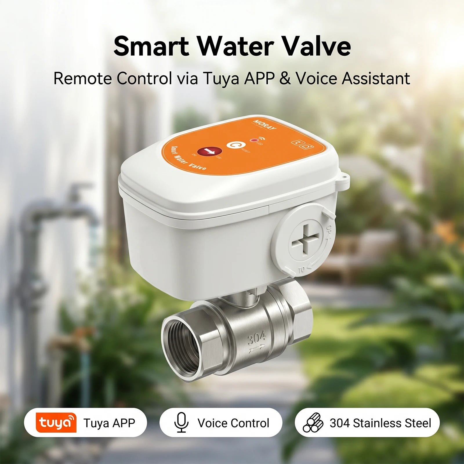 MoraySmart MorayElec MoraySensor WiFi Smart Water Valve for Garden Irrigation Control ME220W by Moray - product image 4