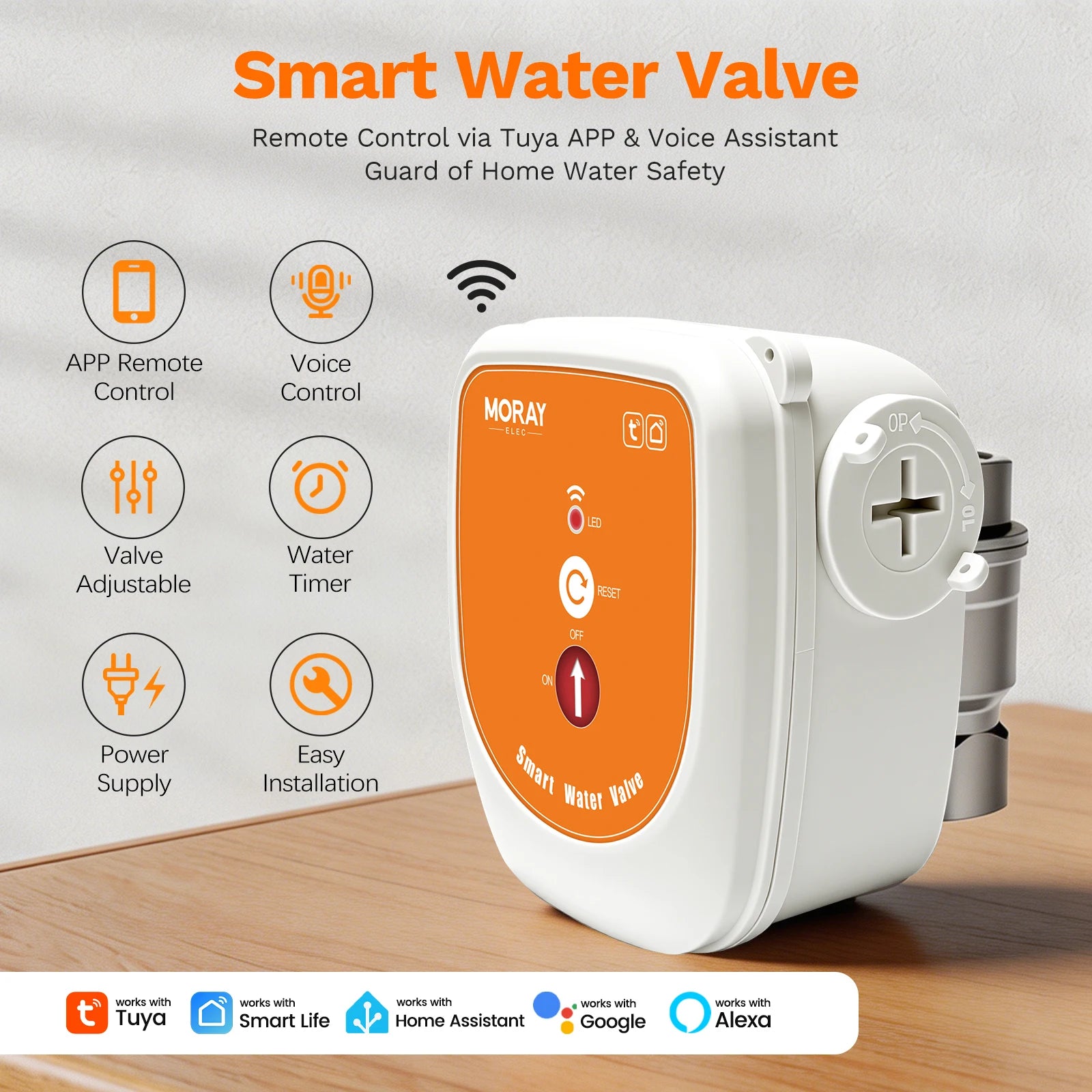 MoraySmart MorayElec MoraySensor WiFi Smart Water Valve for Garden Irrigation Control ME220W by Moray - product image 5