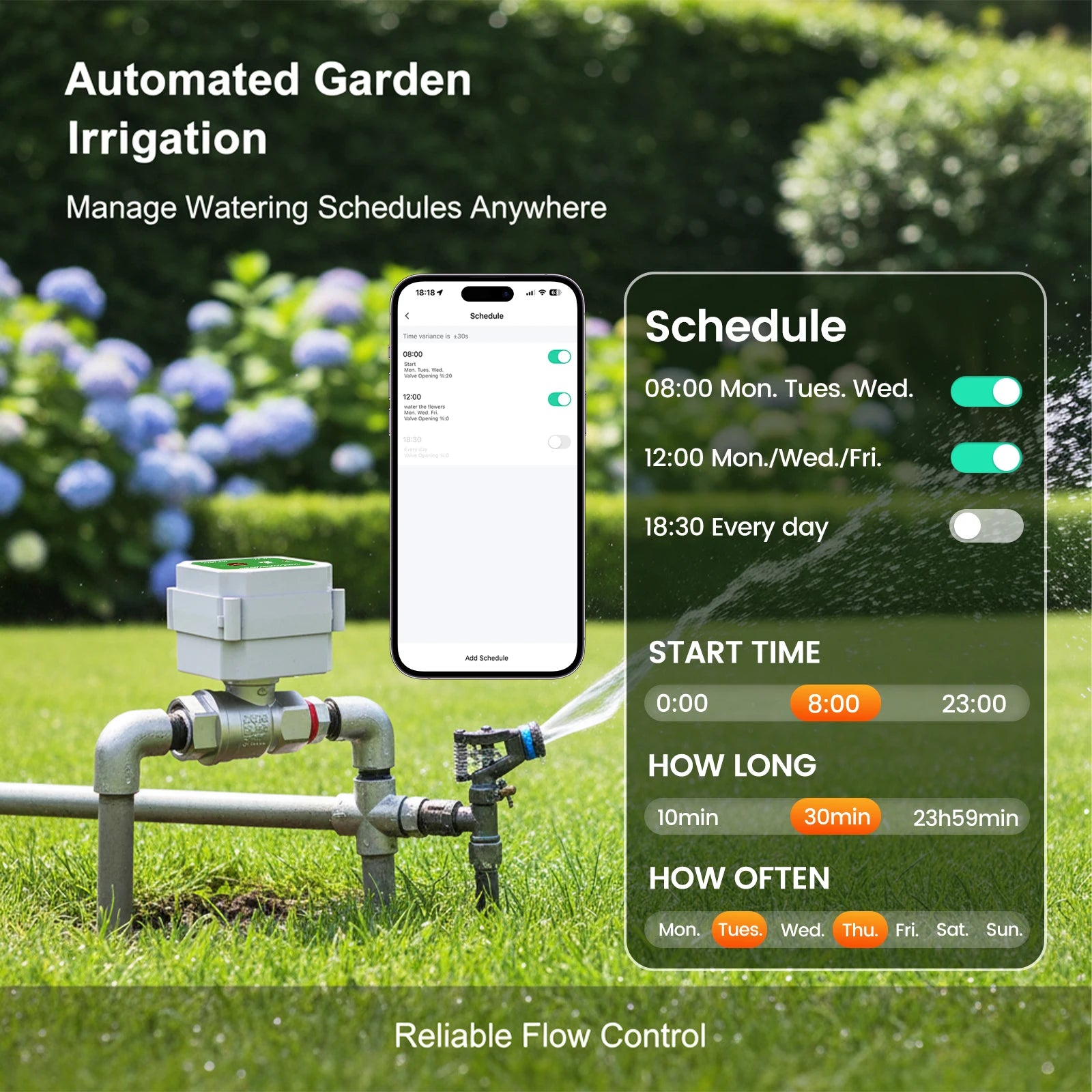 MoraySmart MorayElec MoraySensor WiFi Smart Water Valve with Waterproof Interface ME220XW by Moray - product image 4