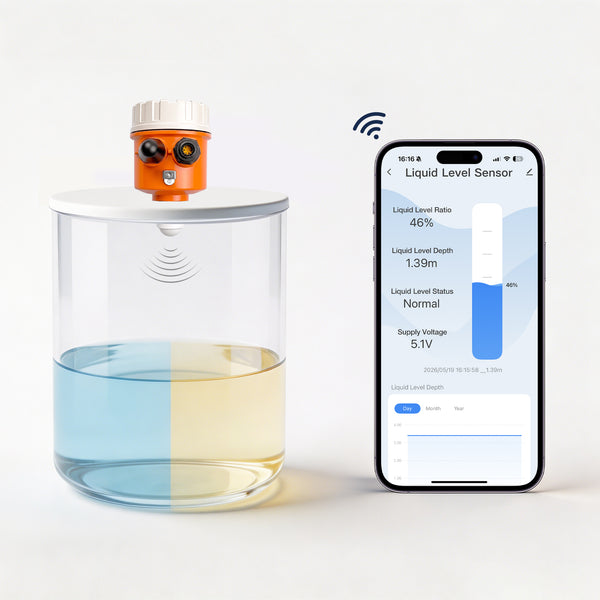 Moray ME203W Tuya Smartlife APP Wireless Real Time Reminder Oil Water Tank Anti-interference Ultrasonic Water Level Sensor